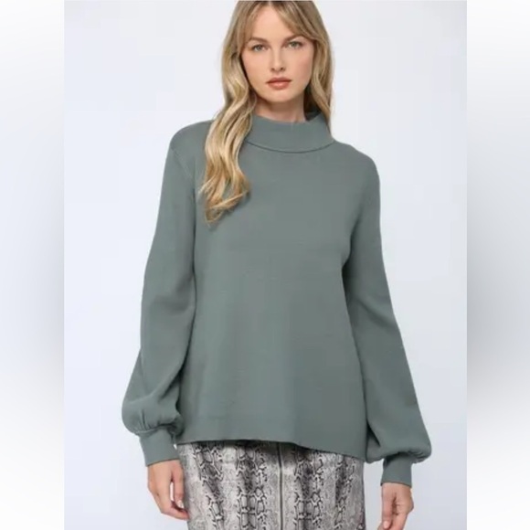 Fate green Tulip sleeve cowl sweater - small - Picture 1 of 7